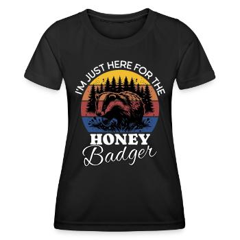 Lustige Honigdachs Sprüche - Frauen Funktions-T-Shirt - Schwarz - Vorne - AI Model Female 172 light (172cm)