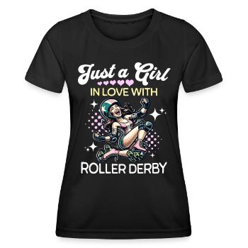Roller Derby Filles - T-shirt sport Femme - noir - Devant - AI Model Female 172 light (172cm)