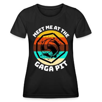 Lustiger Gaga Ball Spruch - Frauen Funktions-T-Shirt - Schwarz - Vorne - AI Model Female 172 light (172cm)