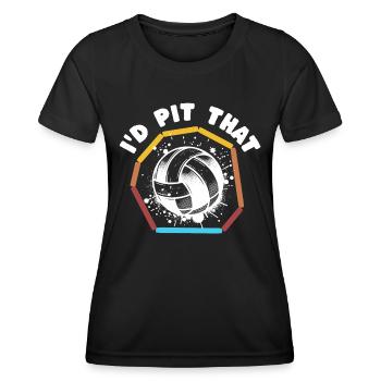 Dictons de Gaga Ball - T-shirt sport Femme - noir - Devant - AI Model Female 172 light (172cm)