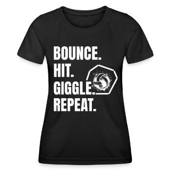 Drôle de dicton Gaga Ball - T-shirt sport Femme - noir - Devant - AI Model Female 172 light (172cm)