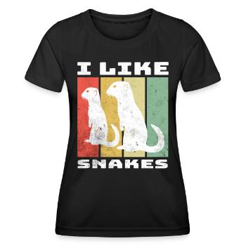 Dictons de suricate - T-shirt sport Femme - noir - Devant - AI Model Female 172 light (172cm)
