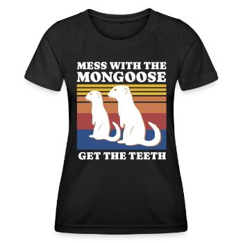 Mongoose Saying - Women's Functional T-Shirt - black - Front - AI Model Female 172 light (172cm)