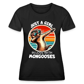 Girl Loves Meerkat - Women's Functional T-Shirt - black - Front - AI Model Female 172 light (172cm)