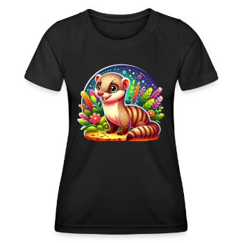 Mangoustes - T-shirt sport Femme - noir - Devant - AI Model Female 172 light (172cm)