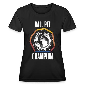 Lustiger Gaga Ball Spruch - Frauen Funktions-T-Shirt - Schwarz - Vorne - AI Model Female 172 light (172cm)