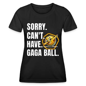 Drôle de dicton Gaga Ball - T-shirt sport Femme - noir - Devant - AI Model Female 172 light (172cm)