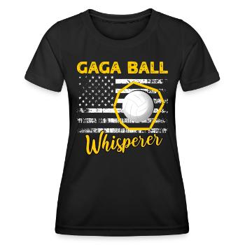 Dictons de Gaga Ball - T-shirt sport Femme - noir - Devant - AI Model Female 172 light (172cm)