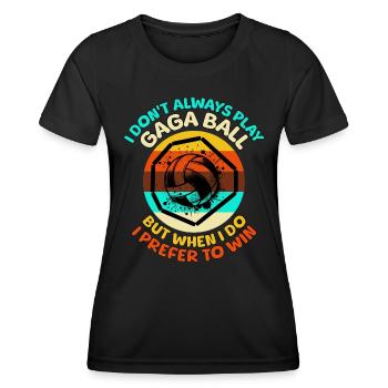 Dictons Gaga Ball - T-shirt sport Femme - noir - Devant - AI Model Female 172 light (172cm)