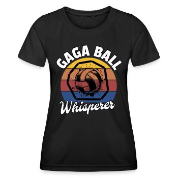 Gaga Ball Chuchoteur - T-shirt sport Femme - noir - Devant - AI Model Female 172 light (172cm)
