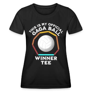 Gaga Joueur de balle - T-shirt sport Femme - noir - Devant - AI Model Female 172 light (172cm)