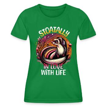 Dictons amusants d’hermine - T-shirt sport Femme - vert - Devant - AI Model Female 172 dark (172cm)