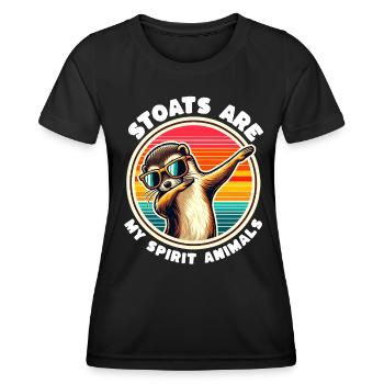 Funny Ermine Sayings - Women's Functional T-Shirt - black - Front - AI Model Female 172 light (172cm)