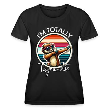 Lustige Marder Sprüche - Frauen Funktions-T-Shirt - Schwarz - Vorne - AI Model Female 172 light (172cm)