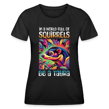 Lustige Marder Sprüche - Frauen Funktions-T-Shirt - Schwarz - Vorne - AI Model Female 172 light (172cm)