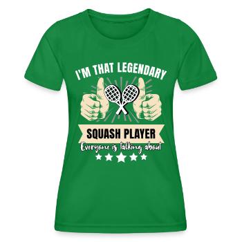 Joueur de squash légendaire - T-shirt sport Femme - vert - Devant - AI Model Female 172 dark (172cm)