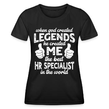 Bester HR Spezialist Legende - Frauen Funktions-T-Shirt - Schwarz - Vorne - AI Model Female 172 light (172cm)