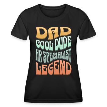 Papa HR Spezialist - Frauen Funktions-T-Shirt - Schwarz - Vorne - AI Model Female 172 light (172cm)