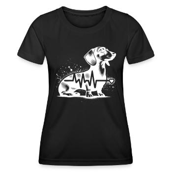Teckel Cardio - T-shirt sport Femme - noir - Devant - AI Model Female 172 light (172cm)