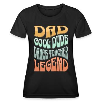 Papa professeur de danse - T-shirt sport Femme - noir - Devant - AI Model Female 172 light (172cm)
