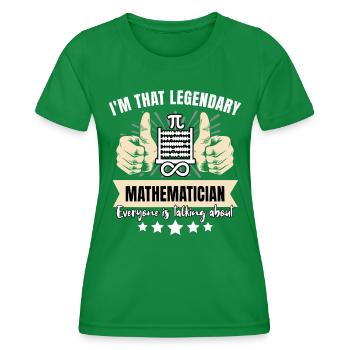 Mathématicien légendaire - T-shirt sport Femme - vert - Devant - AI Model Female 172 dark (172cm)