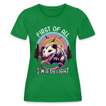 Opossum - T-shirt sport Femme - vert - Devant - AI Model Female 172 dark (172cm)