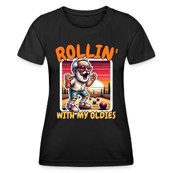 Drôle de dicton de boule de pétanque - T-shirt sport Femme - noir - Devant - AI Model Female 172 light (172cm)