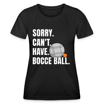 Drôle de dicton de boule de pétanque - T-shirt sport Femme - noir - Devant - AI Model Female 172 light (172cm)