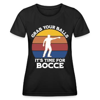 Drôle de dicton de boule de pétanque - T-shirt sport Femme - noir - Devant - AI Model Female 172 light (172cm)