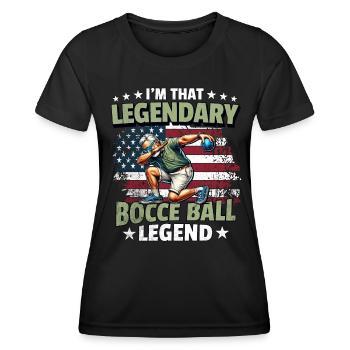 Bocce Ball Legende - Frauen Funktions-T-Shirt - Schwarz - Vorne - AI Model Female 172 light (172cm)