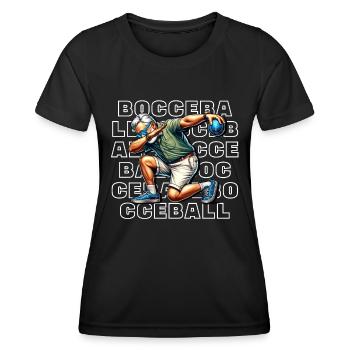 Boule de pétanque - T-shirt sport Femme - noir - Devant - AI Model Female 172 light (172cm)
