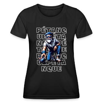 Petanque - Frauen Funktions-T-Shirt - Schwarz - Vorne - AI Model Female 172 light (172cm)