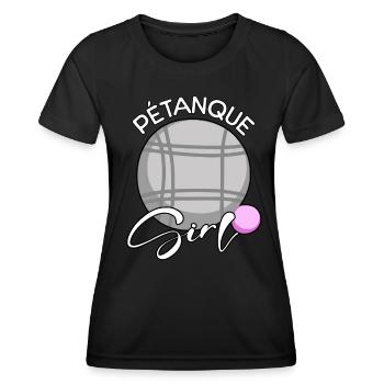 Pétanque Fille - T-shirt sport Femme - noir - Devant - AI Model Female 172 light (172cm)
