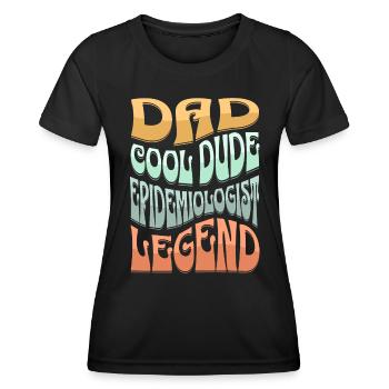 Papa Epidemiologist - Women's Functional T-Shirt - black - Front - AI Model Female 172 light (172cm)