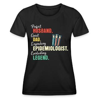 Epidemiologist Dad - Women's Functional T-Shirt - black - Front - AI Model Female 172 light (172cm)