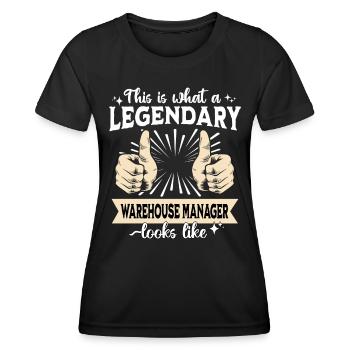 Legendary Camp Leader - Women's Functional T-Shirt - black - Front - AI Model Female 172 light (172cm)