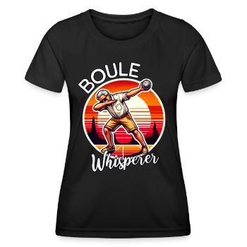 Boule Chuchoteur - T-shirt sport Femme - noir - Devant - AI Model Female 172 light (172cm)