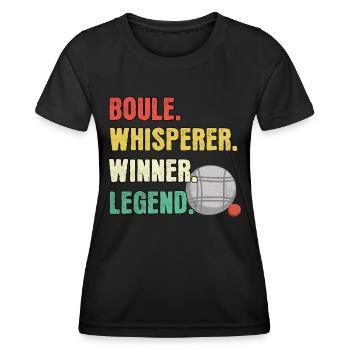 Boule Whisperer Boule Legend - Women's Functional T-Shirt - black - Front - AI Model Female 172 light (172cm)