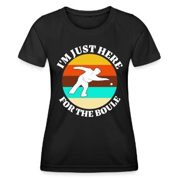Boules - T-shirt sport Femme - noir - Devant - AI Model Female 172 light (172cm)