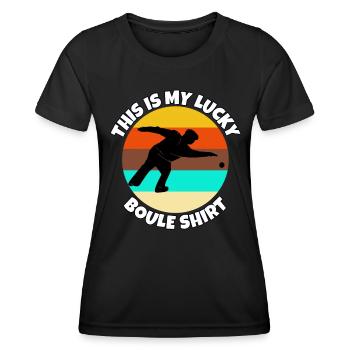 Boules - Women's Functional T-Shirt - black - Front - AI Model Female 172 light (172cm)