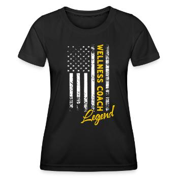 Wellness Coach Legende - Frauen Funktions-T-Shirt - Schwarz - Vorne - AI Model Female 172 light (172cm)