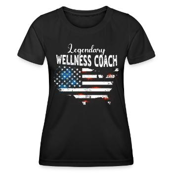 Wellness Coach US - Frauen Funktions-T-Shirt - Schwarz - Vorne - AI Model Female 172 light (172cm)