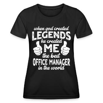 Bester Büro Manager Legende - Frauen Funktions-T-Shirt - Schwarz - Vorne - AI Model Female 172 light (172cm)