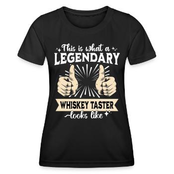 Buveur de whisky légendaire - T-shirt sport Femme - noir - Devant - AI Model Female 172 light (172cm)