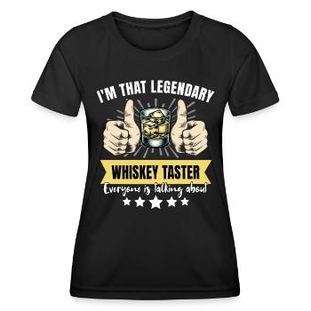 Buveur de whisky légendaire - T-shirt sport Femme - noir - Devant - AI Model Female 172 light (172cm)