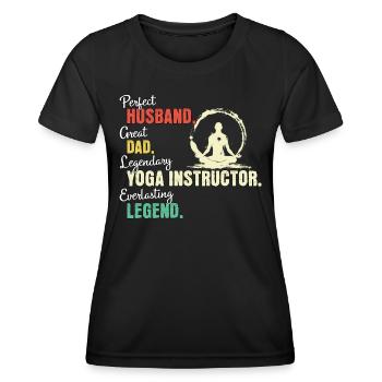 Yoga Teacher Dad - Women's Functional T-Shirt - black - Front - AI Model Female 172 light (172cm)