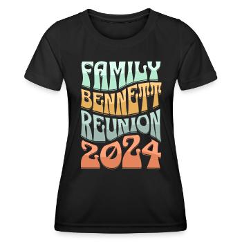 Bennett Family Reunion 2024 - Women's Functional T-Shirt - black - Front - AI Model Female 172 light (172cm)