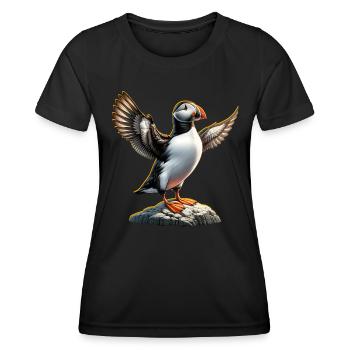 Macareux, macareux - T-shirt sport Femme - noir - Devant - AI Model Female 172 light (172cm)