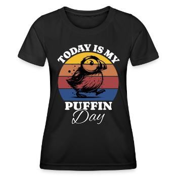 Puffin - Women's Functional T-Shirt - black - Front - AI Model Female 172 light (172cm)
