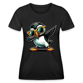 Dabbing Puffin Papageientaucher - T-shirt sport Femme - noir - Devant - AI Model Female 172 light (172cm)